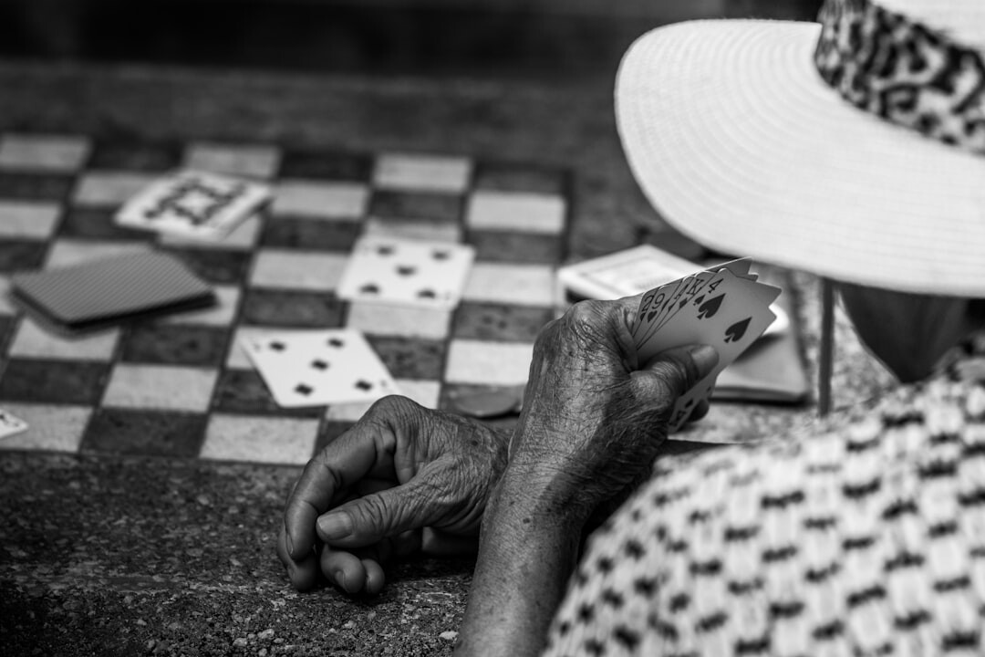 seniors playing cards